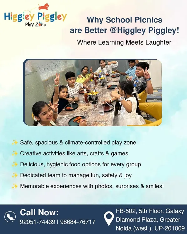 Looking for the perfect spot for a school picnic? Our indoor play zone offers a safe, spacious, and fun-filled day out, complete with creative activities and delicious food.