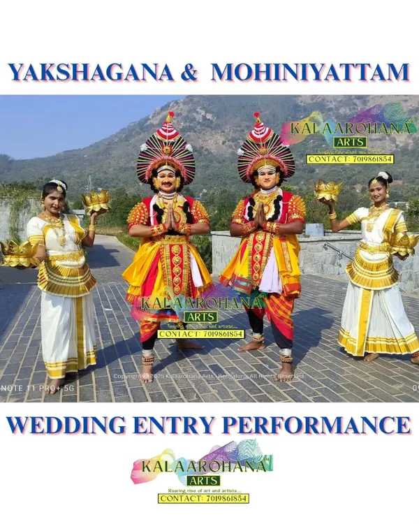 (Hero Media) We create stunning fusion entries, like this wedding performance combining the dramatic power of Yakshagana from Karnataka with the graceful elegance of Mohiniyattam from Kerala.