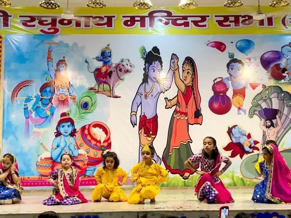 Here are our little Radhas and Krishnas on a real stage for a Janmashtami event. Taking our studio performances to a bigger platform gives them immense confidence.