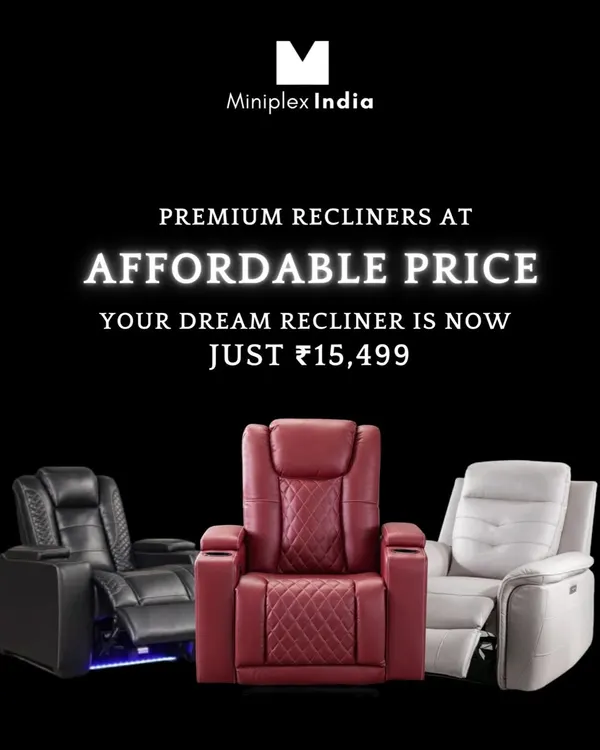 We believe luxury should be accessible. This graphic showcases some of our premium recliner models, available in various styles and colors like black, red, and white, offering high-end comfort at an affordable price point.