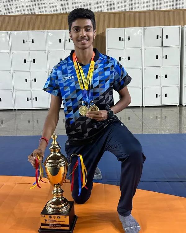 Celebrating a monumental achievement. We congratulate our player K J Akash on winning double gold medals at the All India School Games. This is a testament to his hard work and the high-performance training we provide.