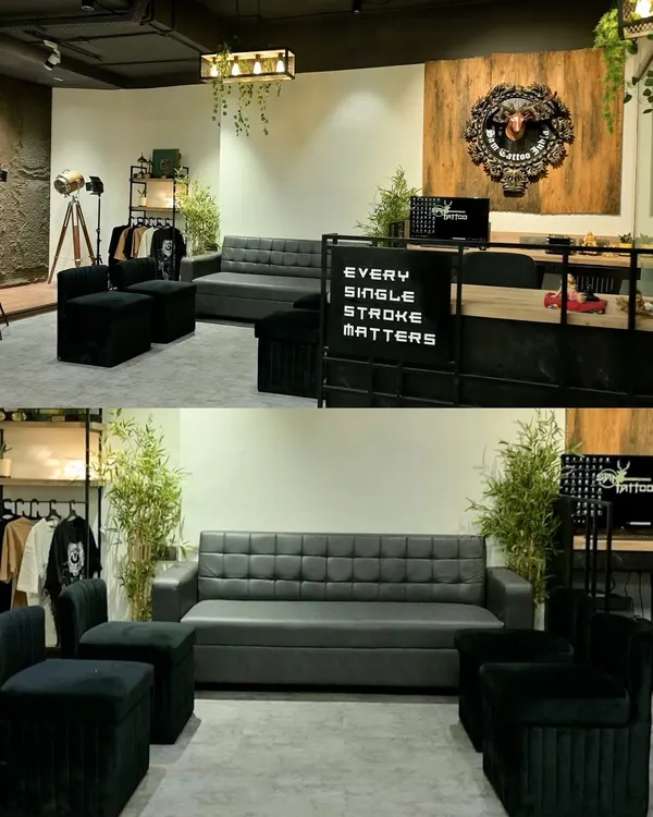 Welcome to our space in Malad West. We've designed our studio to be a calm, clean, and inspiring environment where you can feel comfortable and excited about your new piercing.