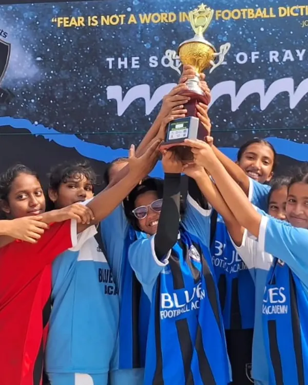 A historic moment for our Women's Sub-Junior team, celebrating with their first-ever trophy. This victory is a testament to their hard work and the bright future of women's football at our academy.