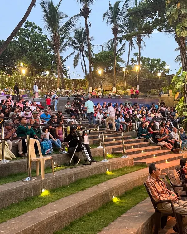 The inaugural music event at the Bandra Fort amphitheater, a project we helped design. This image captures the space being used as intended, a vibrant public venue for arts and culture, bringing the community together to enjoy performances in a historic setting.