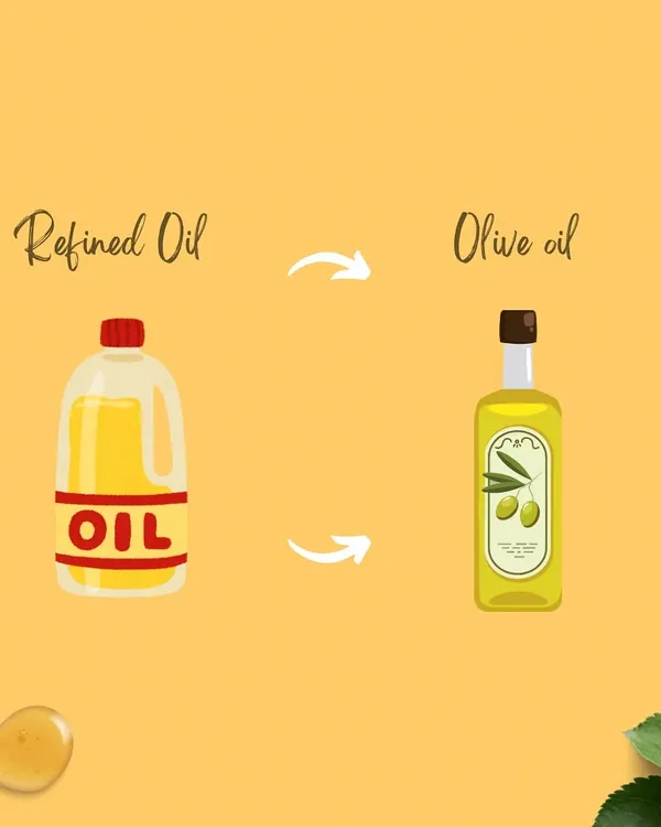 I believe in making smart, healthy swaps in my kitchen. That's why I exclusively use olive oil instead of refined oil for all my cooking. It's a simple change that makes a big difference to your health.