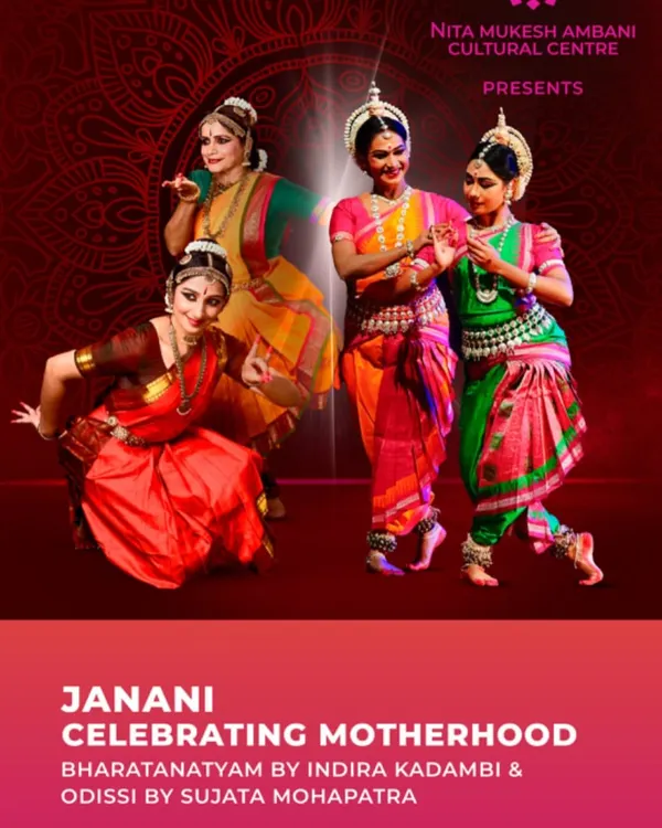 This is the poster for "Matr̥ - The Infinite Cord," a special Mother's Day premiere at the Nita Mukesh Ambani Cultural Centre. I often collaborate with my family of artists on thematic productions.