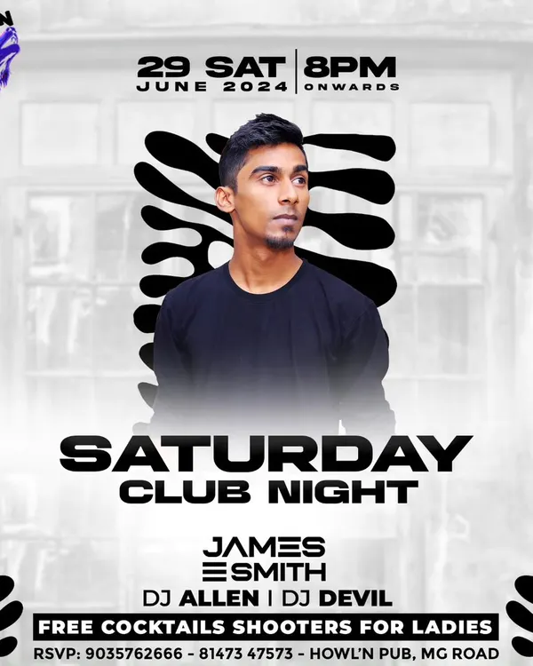 Saturday nights are for the club. This flyer is for one of my regular gigs at Howl'n Pub on Church Street, where I spin a mix of Bollywood and Commercial hits.
