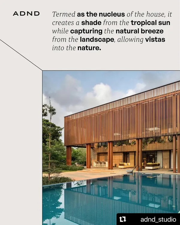 For the K House, we designed a landscape that actively participates in daily life. The home opens up to nature, inviting light, breeze, and greenery deep into its footprint, with a contemporary facade that shades the poolside from the tropical sun.