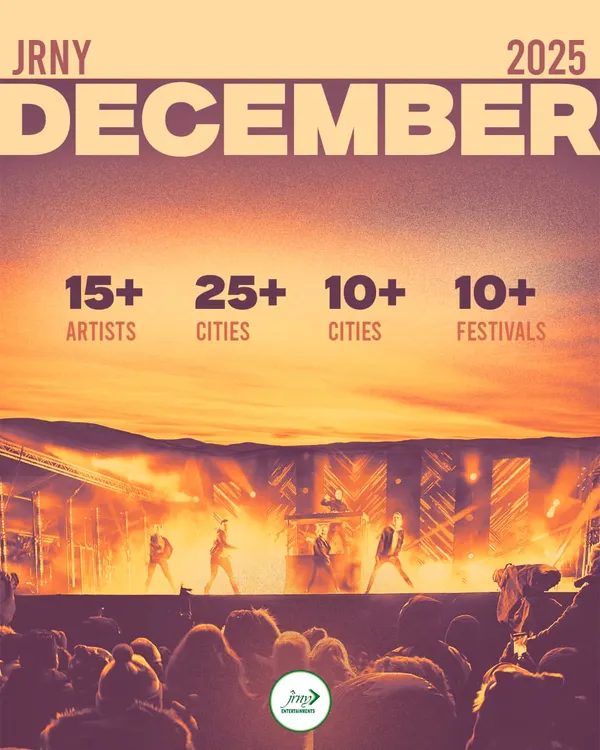 Our December 2025 wrap-up: Over 15 artists, 25 shows, and 10 festivals, showcasing our capacity to end the year on a high note for our clients.