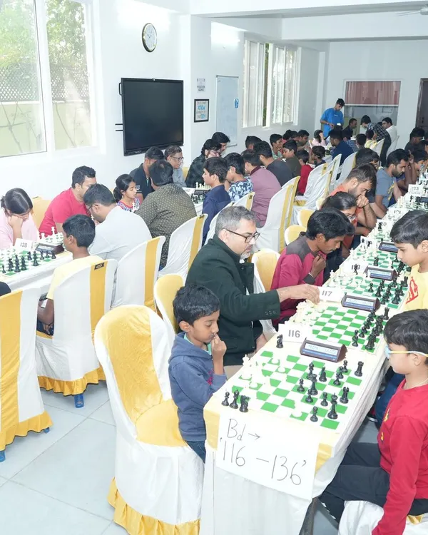 A glimpse into our 1st All India Open FIDE Rated Chess Tournament. Players of all ages compete in a professionally managed setting, with every table set for high-stakes strategic battles.