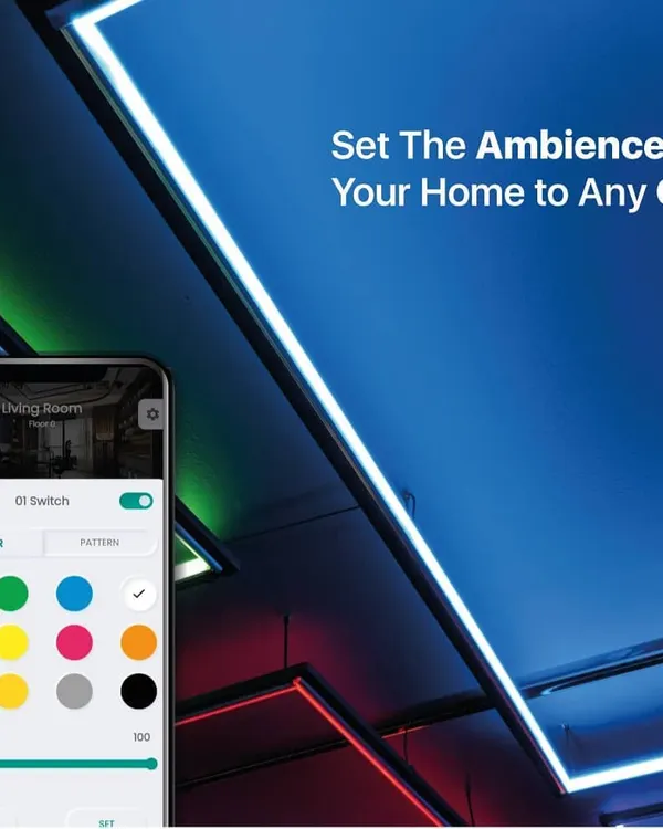 With smart lighting, you are in complete control of your home's ambiance. My systems allow you to choose any color and brightness from a simple app on your phone to match your mood or activity.