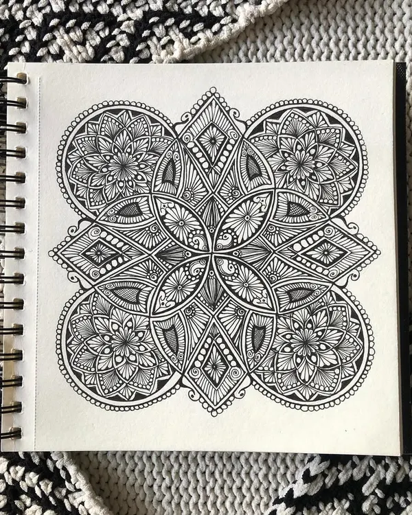 This is where it all began. A simple pen, a piece of paper, and curiosity. This post is a throwback to my early days of discovering the calming process of creating mandalas.
