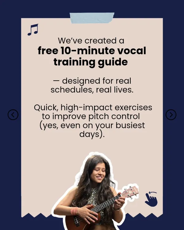 We've created a free 10-minute vocal training guide with quick, high-impact exercises to improve pitch control, even on your busiest days.