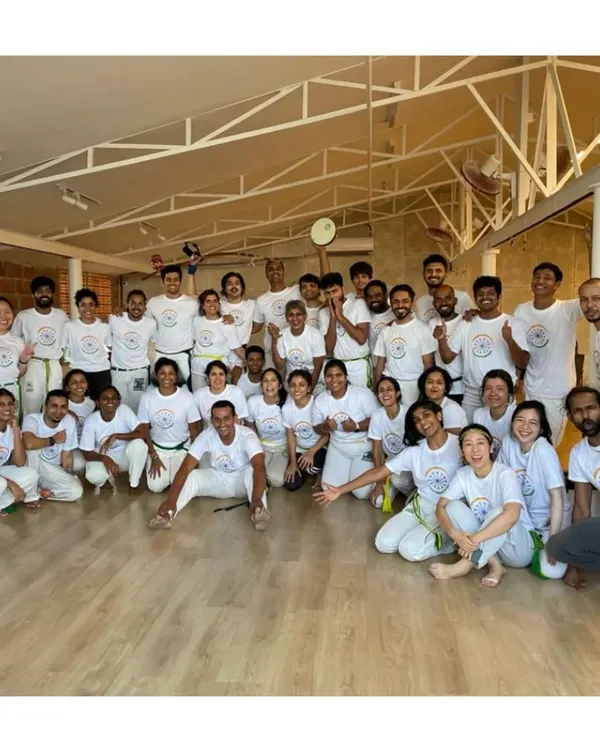 The happy faces after a great session. This is what it's all about: uniting through the art of Capoeira and building a strong, supportive community in India.