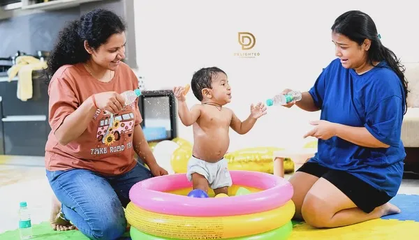 A playful moment at home during a birthday celebration. I love capturing these real, unscripted interactions that show the love and fun within a family.