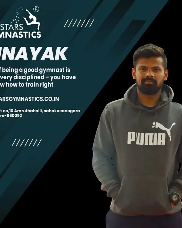 Meet Vinayak. He believes that discipline is the foundation of a good gymnast and focuses on teaching his students how to train right to achieve their goals.