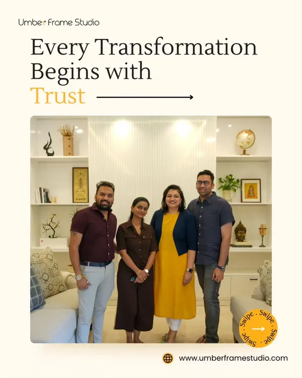 Every great transformation begins with a foundation of trust between us and our clients. Here we are with happy homeowners in their newly designed space.