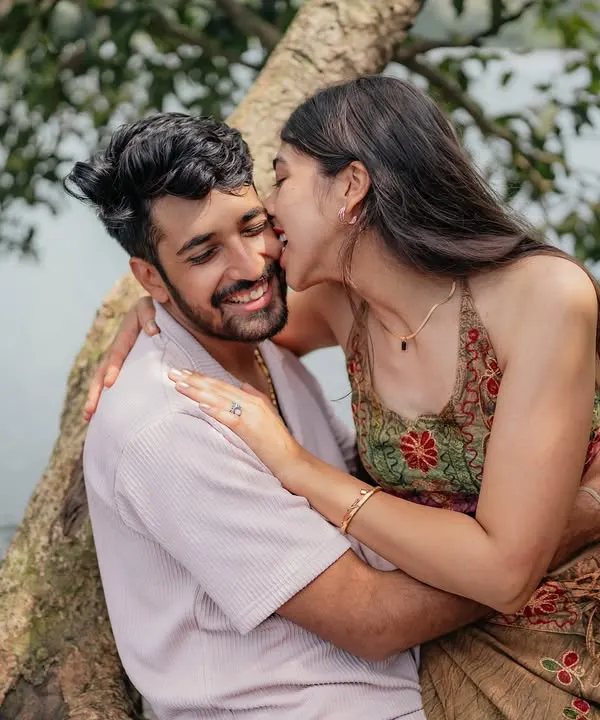 A sweet kiss on the cheek by the lake. These are the simple, heartfelt gestures that make the most beautiful pre-wedding memories.