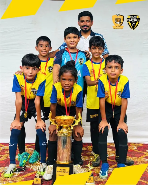 Our SMFA U10 warriors with their championship trophy. This victory is a result of teamwork, discipline, and the skills they build session after session.