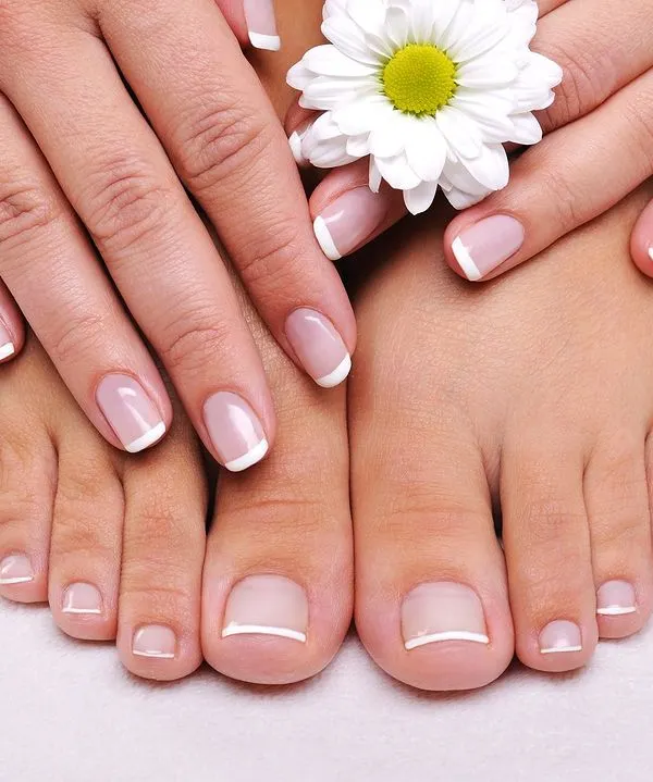 The ultimate expression of self-care. We believe in pampering you from your fingertips to your toes with our classic French manicure and pedicure, leaving you feeling polished, refreshed, and radiant.