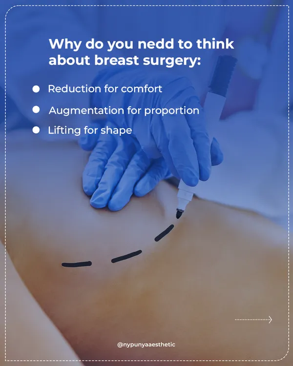 There are three primary reasons to consider breast surgery. Reduction for comfort, augmentation for proportion, and lifting for shape. Understanding your goal is the first step.