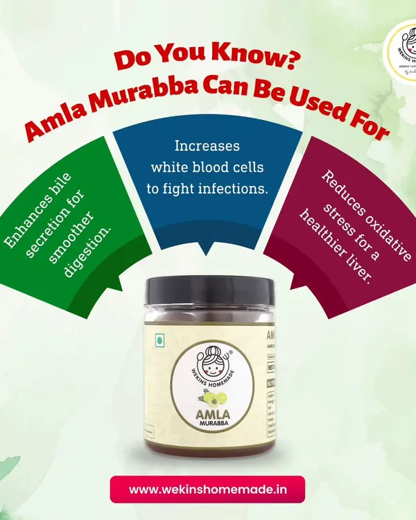 Did you know my Amla Murabba is a superfood? It helps enhance digestion, increases white blood cells to fight infections, and reduces stress for a healthier liver.