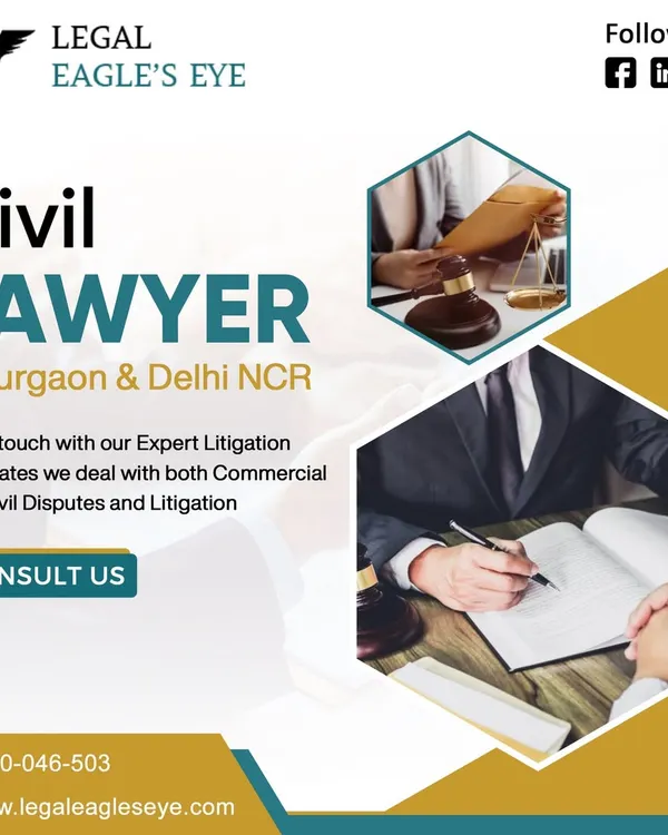 Seeking an expert civil lawyer in Gurgaon or Delhi NCR? This graphic introduces our litigation advocates who handle both commercial and civil disputes with professionalism.