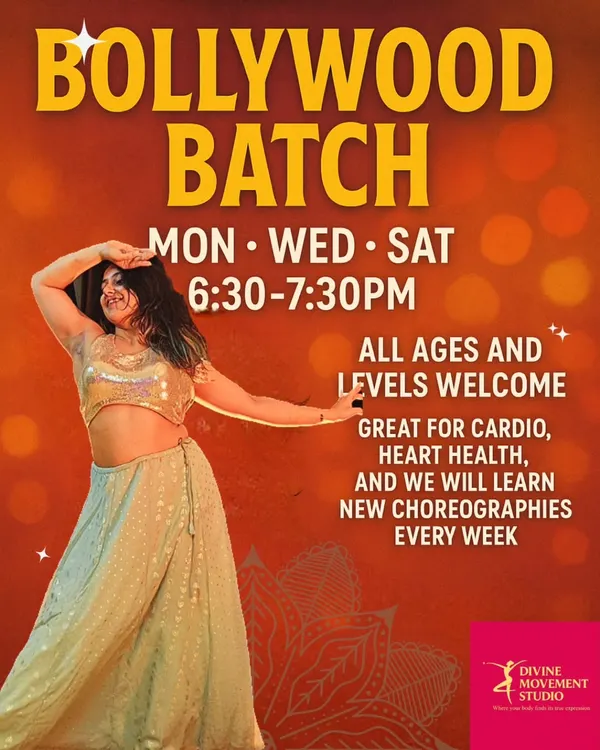 Get ready to make your workout feel like a party! My Bollywood batch is all about high-energy cardio, fun choreographies, and ending your day with a huge smile. This poster captures the joy and vibrancy we bring to every class.