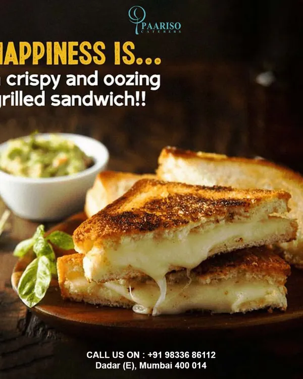 Happiness is a crispy and oozing grilled cheese sandwich. This simple image reflects our belief that great food, no matter how simple or complex, is at the heart of every great celebration.