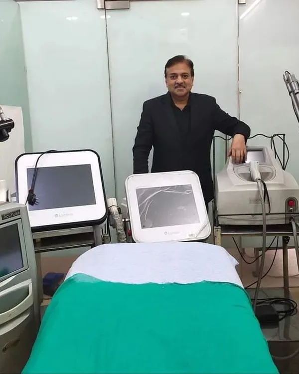 This is my clinic, equipped with advanced and safe laser machines for various skin treatments. Having the right technology, like UVB therapy and excimer lasers, is crucial for providing effective and affordable Vitiligo care.