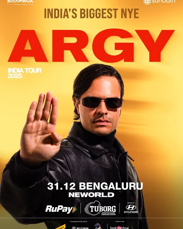 For New Year's Eve 2025, I went bigger than ever, announcing India's biggest NYE concert with the sensational Argy. This poster kicked off the hype for a night that would go down in history.