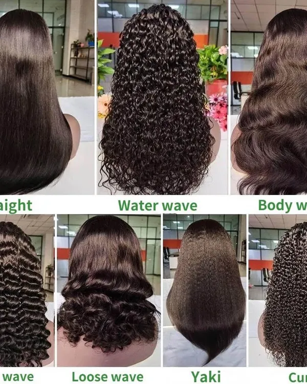 We can create any look you desire with our wide range of hair textures. This chart shows some of the options we offer, from silky straight and body waves to deep curls and yaki textures. We will help you find the perfect match for your hair type.