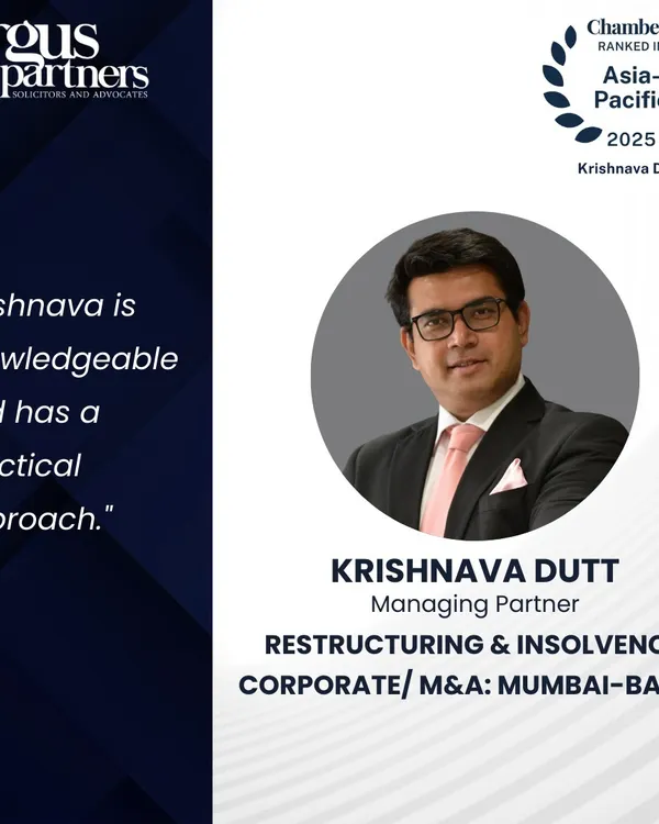 This graphic highlights my personal recognition by Chambers and Partners Asia-Pacific for my work in Restructuring & Insolvency. The client feedback, noting my "knowledgeable and practical approach," reflects the core of my advisory philosophy: delivering legally sound and commercially viable solutions.