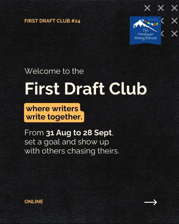 Welcome to the First Draft Club, a dedicated space where writers write together. For four weeks, you'll join a community of peers, all showing up to chase their writing goals alongside you.