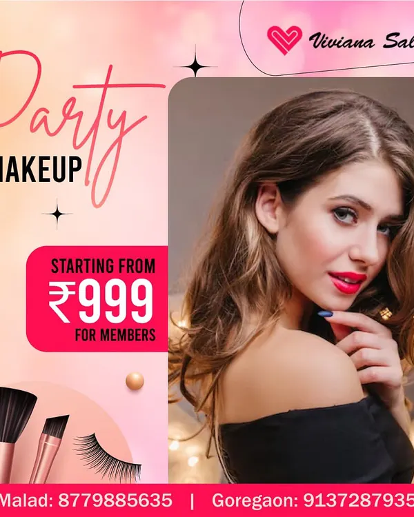 My party makeup packages are perfect for when you want to look great without any stress. This service starts at an affordable price for members.