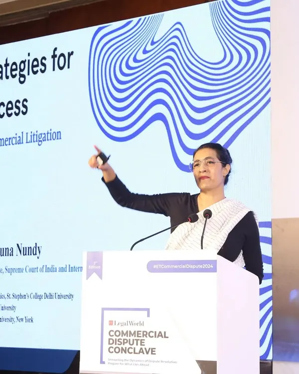 On stage at the Commercial Dispute Conclave, presenting on effective strategies for commercial litigation. My focus is on providing businesses with practical, multi-disciplinary legal solutions that serve the bottom line, especially during a crisis.