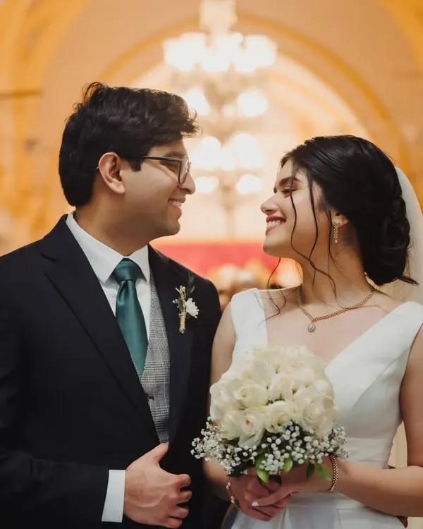 That look of love. For this bride, I created a soft, romantic makeup look with a gentle focus on the eyes and a custom lip shade to perfectly match the moment.