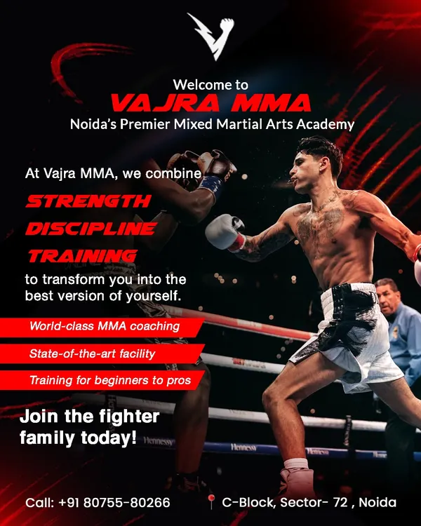 Welcome to Vajra MMA, Noida's premier Mixed Martial Arts academy. We combine strength, discipline, and training to transform you.
