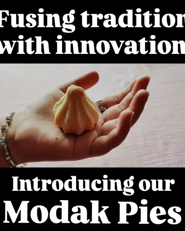 Fusing tradition with innovation is at the heart of what I do. My Modak Pies are the perfect example, combining the classic modak shape and filling with a modern pie format.