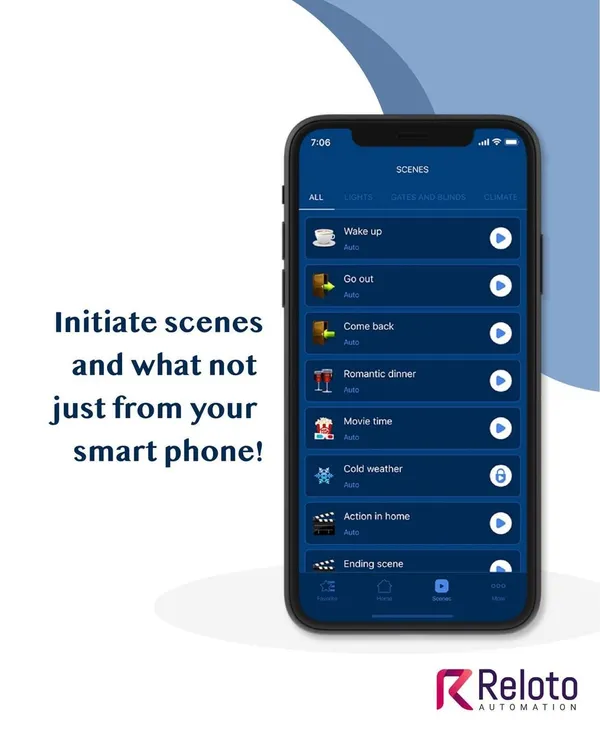 The Yubii app by FIBARO allows you to initiate complex scenes with a single tap. From "Wake up" to "Romantic dinner," your pre-programmed moods are always ready to go, right from your smartphone.