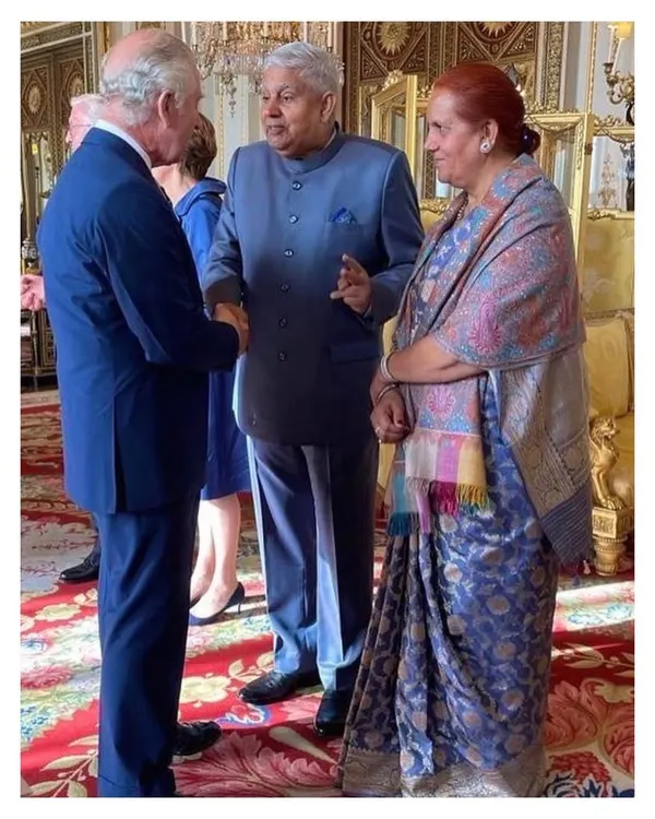 We were honored to dress the Honourable Vice President of India, Shri Jagdeep Dhankar, in our formal Bandhgala suit for the coronation of King Charles III.