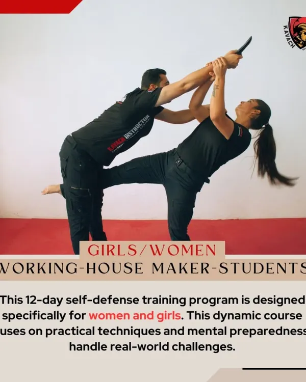 My training prepares women and girls for real-world challenges, not for a sports competition. This is a demonstration of a practical knife defense technique, focusing on disarming an attacker and creating a safe escape. It's about survival, not points on a mat.
