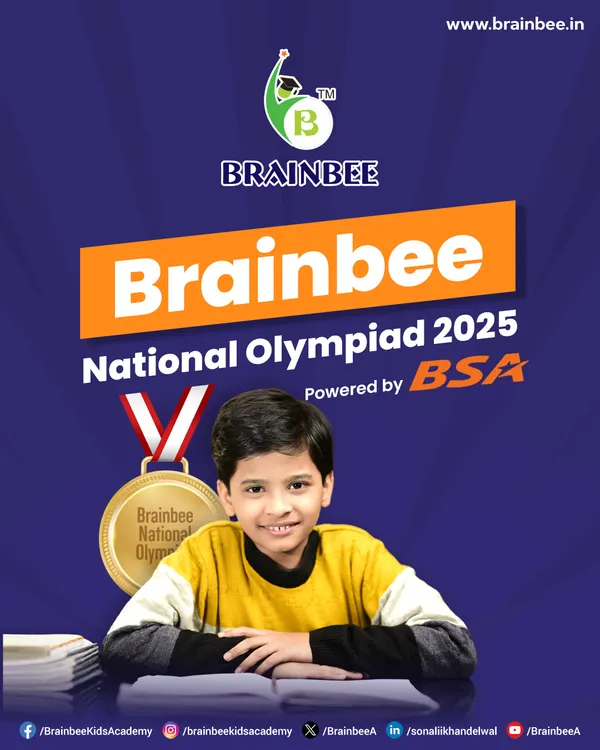 Announcing the Brainbee National Olympiad 2025, powered by BSA. We invite students aged 5-15 to showcase their talents.