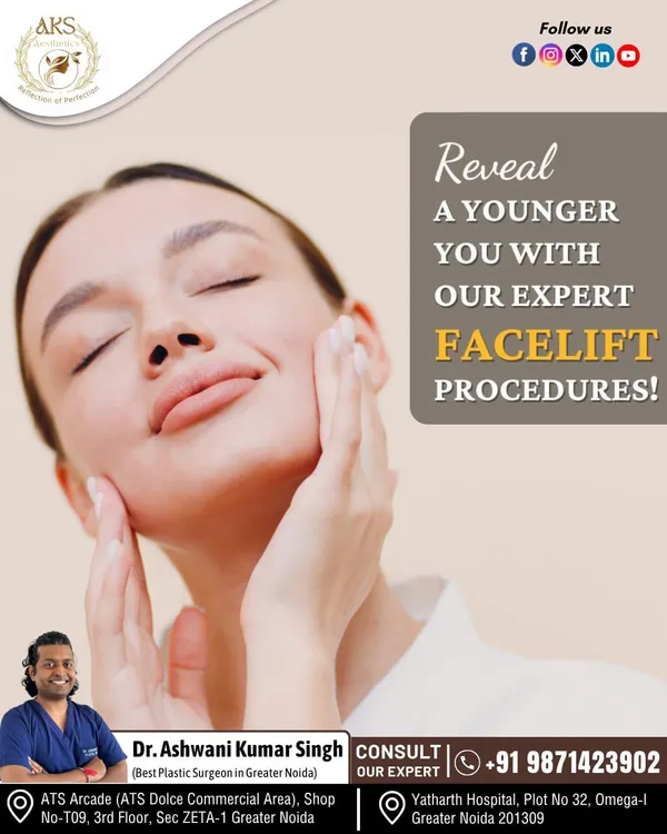 A facelift can reveal a younger version of yourself. I use expert surgical techniques to tighten sagging skin, reduce deep wrinkles, and restore a naturally youthful and refreshed appearance.