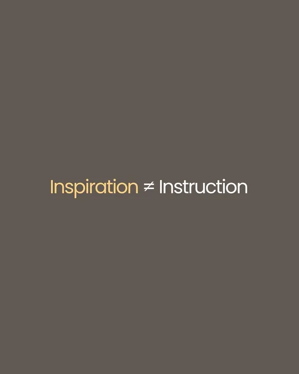 Inspiration is not the same as instruction. While social media can inspire, true learning requires qualified guidance.