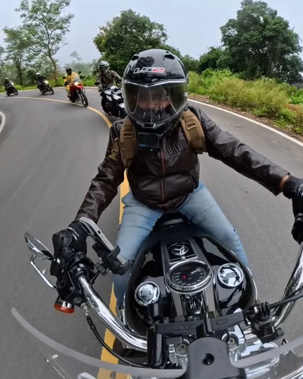 This photo perfectly illustrates our core principle: lane discipline. Following our lead rider in a staggered formation ensures a safe and organized group motorcycle tour.