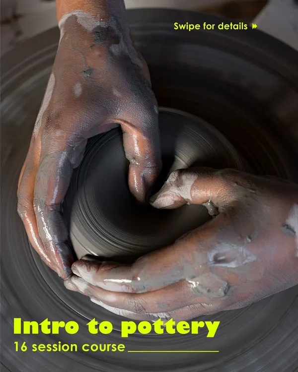 Your journey starts here. Our 16-session 'Intro to Pottery' course is the perfect way to get a real feel for ceramics. We'll cover all the basics and get you comfortable on the wheel.