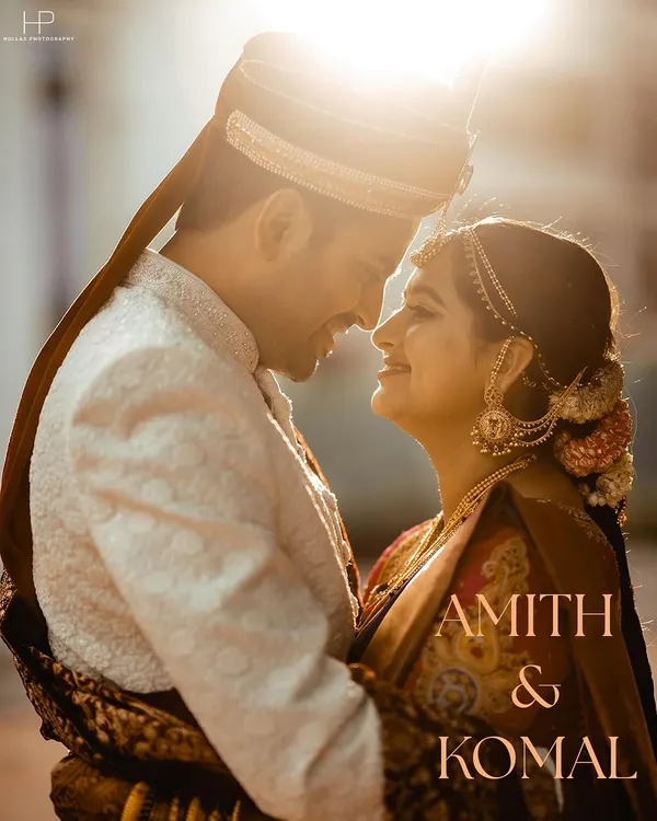 A beautiful, sunlit portrait of the bride and groom, capturing a quiet moment of connection on their wedding day.