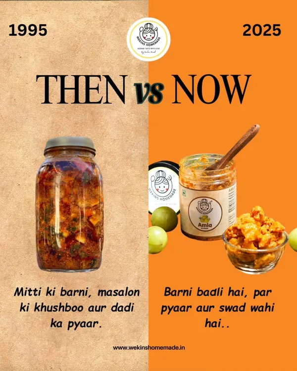 The jars may have changed from the old mitti ki barni, but the love and taste inside are still the same. This is a journey from 1995 to today, keeping tradition alive.