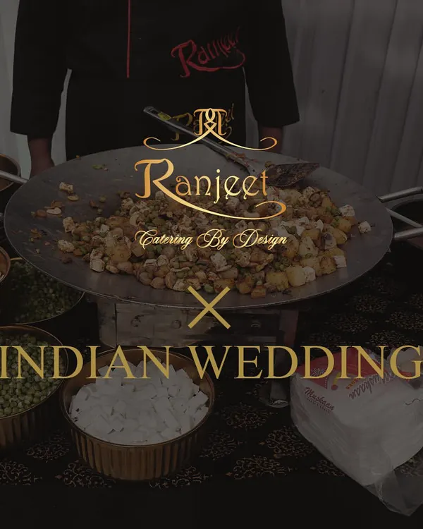 A live tawa station in action at a grand Indian wedding. Our chefs engage with guests as they prepare hot, fresh, and customized street food favorites, adding an interactive element to the dining experience.